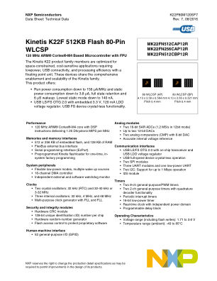 K22P80M120SF7 数据手册首页