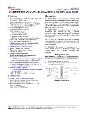 UCC33410-Q1 datasheet cover page