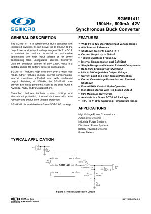 SGM61411 datasheet cover page