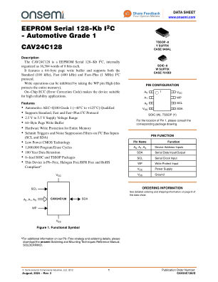 CAV24C128 数据手册首页