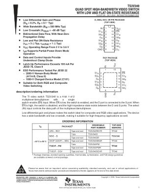 TS3V340 数据手册首页