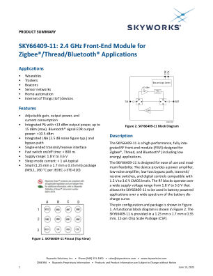 SKY66409-11 datasheet cover page