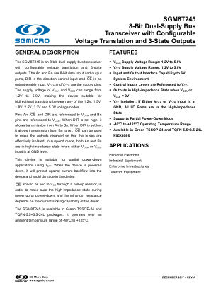 SGM8T245 datasheet cover page