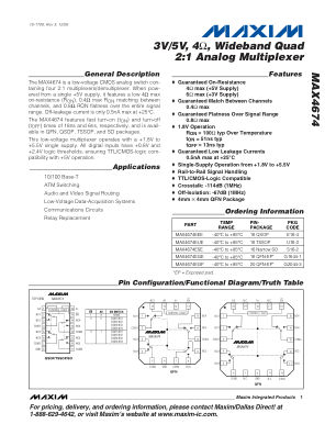 MAX4674 datasheet cover page