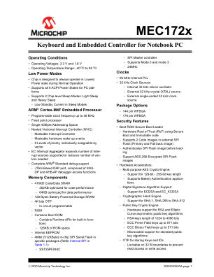 MEC1723N-B0-I 数据手册首页