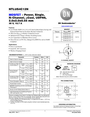 NTLUS4C12N 数据手册首页