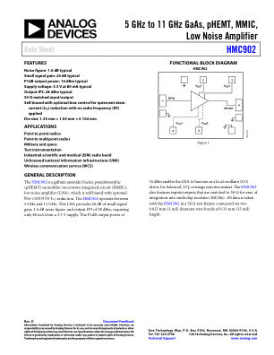 HMC902-DIE datasheet cover page