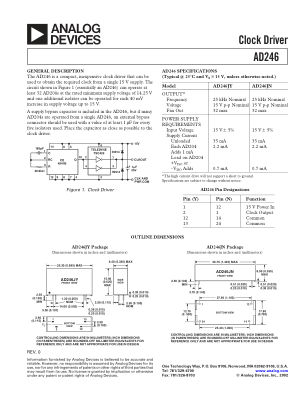 AD246 datasheet cover page
