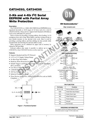 CAT24C03 datasheet cover page
