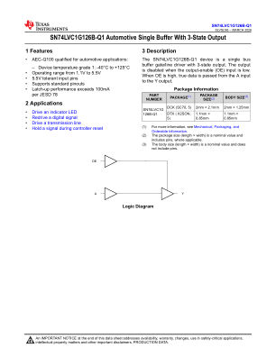 SN74LVC1G126B-Q1 datasheet cover page