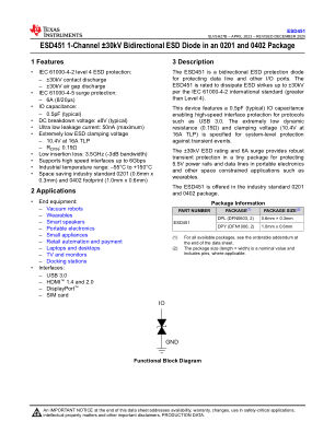 ESD451 datasheet cover page