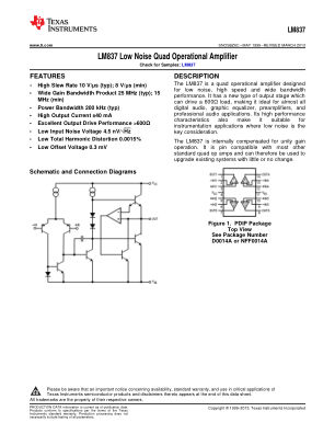 LM837 datasheet cover page