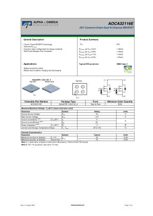 AOCA32116E datasheet cover page