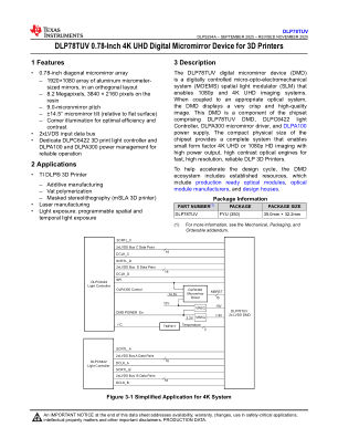 DLP78TUV datasheet cover page