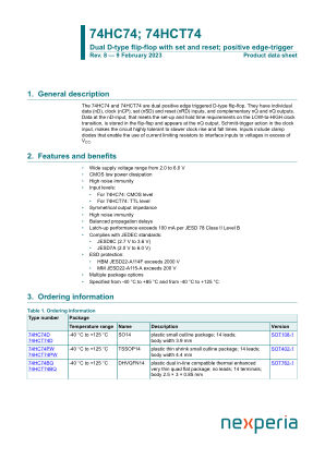 74HCT74BZZ datasheet cover page
