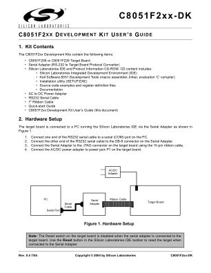 C8051F206DK 数据手册首页