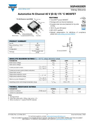 SQR40020ER datasheet cover page