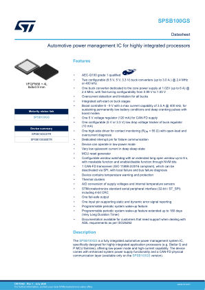 SPSB100GS datasheet cover page