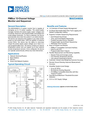 MAX34460A datasheet cover page