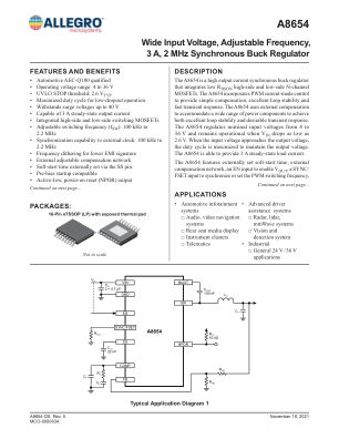 A8654 datasheet cover page