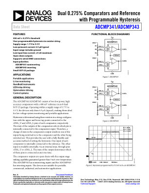 ADCMP341 数据手册首页