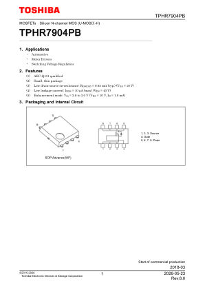 TPHR7904PB datasheet cover page
