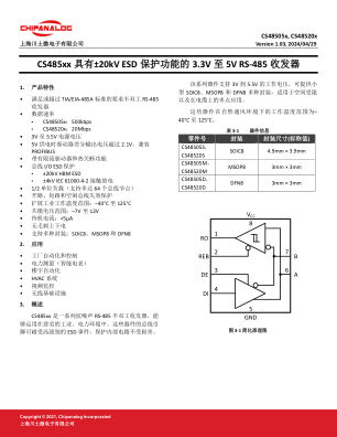 CS485XX 数据手册首页