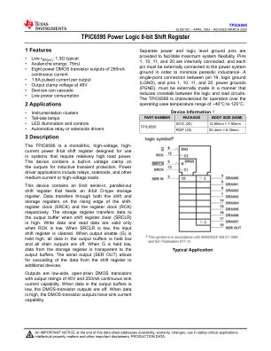 TPIC6595 datasheet cover page