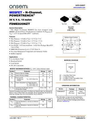 FDME820NZT 数据手册首页