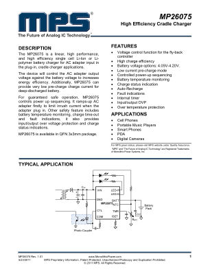 MP26075 datasheet cover page
