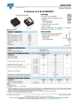 SIB441EDK 数据手册首页