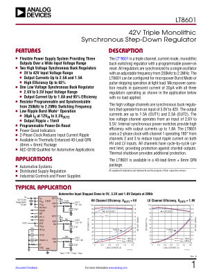 LT8601 datasheet cover page