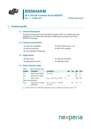 BSS84AKM datasheet cover page