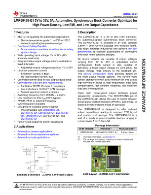 LMR60450-Q1 datasheet cover page