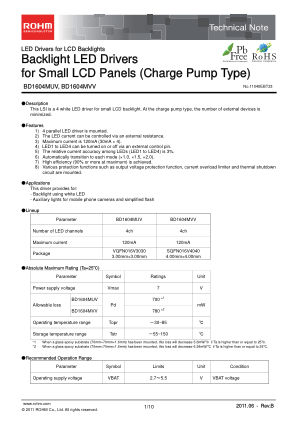 BD1604MUV datasheet cover page
