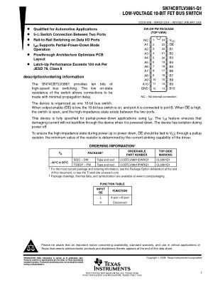 SN74CBTLV3861-Q1 datasheet cover page