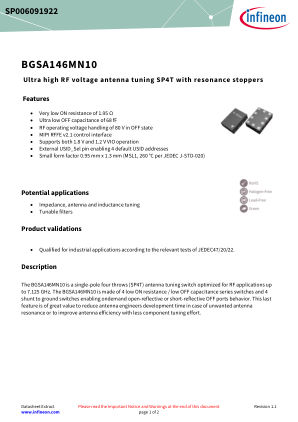 BGSA146MN10 datasheet cover page