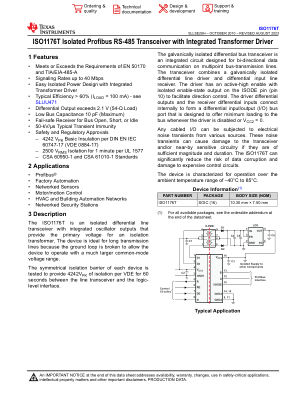 ISO1176T 数据手册首页