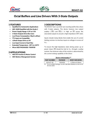 RS541T-Q1 datasheet cover page