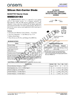 MMBD301M3 datasheet cover page