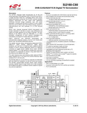 SI2160-C60-GMR datasheet cover page