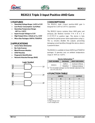 RS3G11 datasheet cover page