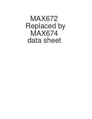 MAX672 数据手册首页