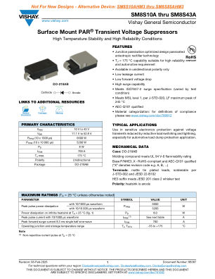 SM8S datasheet cover page
