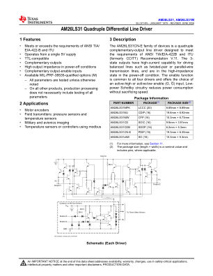 AM26LS31M 数据手册首页