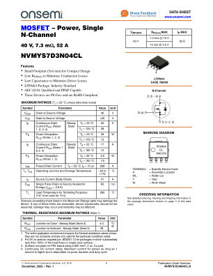 NVMYS7D3N04CL 数据手册首页