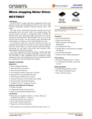 NCV70627 数据手册首页