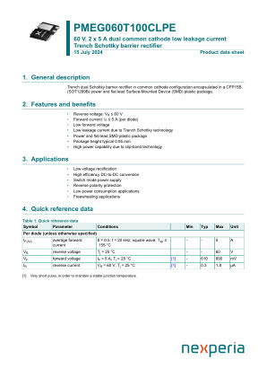PMEG060T100CLPEZ datasheet cover page