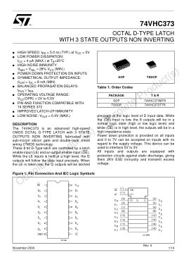 74VHC373 datasheet cover page