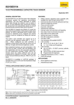 IS31SE5114-LQLS3 datasheet cover page